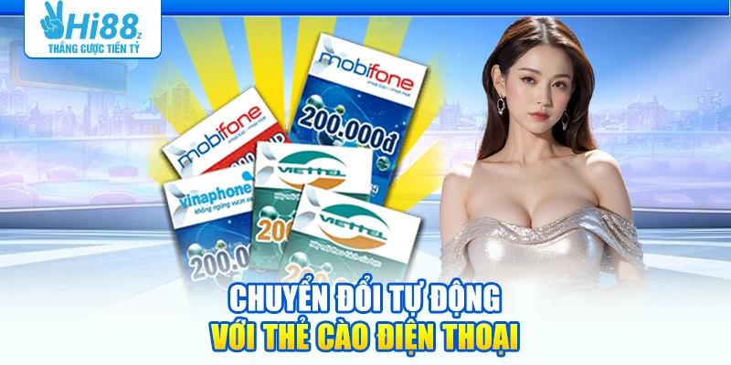 Chuyển đổi tự động với thẻ cào điện thoại