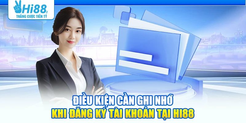 Điều kiện cần ghi nhớ khi đăng ký tài khoản tại Hi88