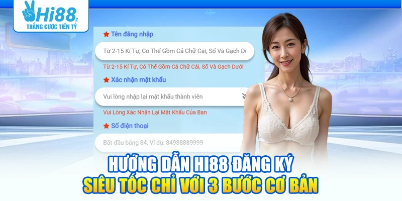 Hướng dẫn Hi88 đăng ký siêu tốc chỉ với 3 bước cơ bản