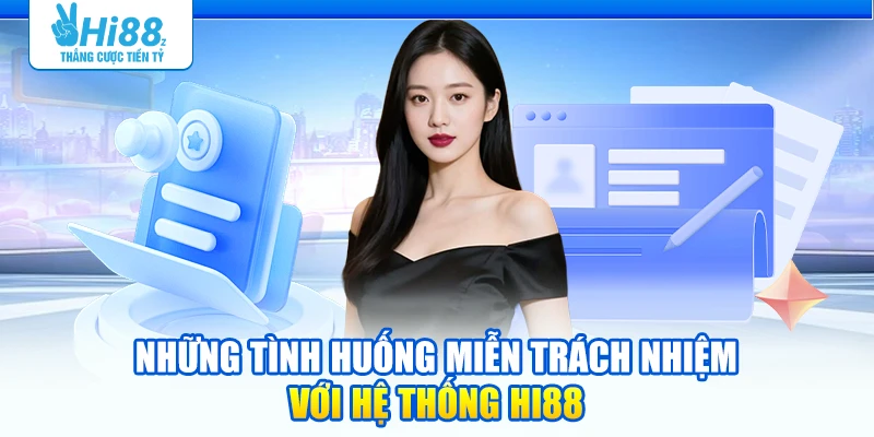 Những tình huống miễn trách nhiệm với hệ thống Hi88